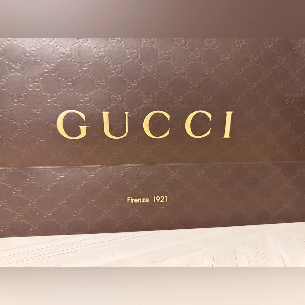 Authentic Gucci Large Brown Shopping Bags Set of 2 Gift Bags 14” x 19” Mint